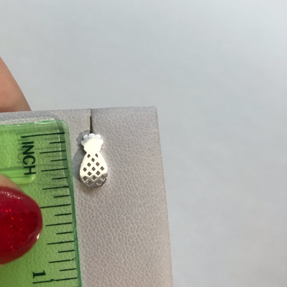 Sterling Silver 925 Pineapple 🍍 Stud Earrings - Picture 4 of 4